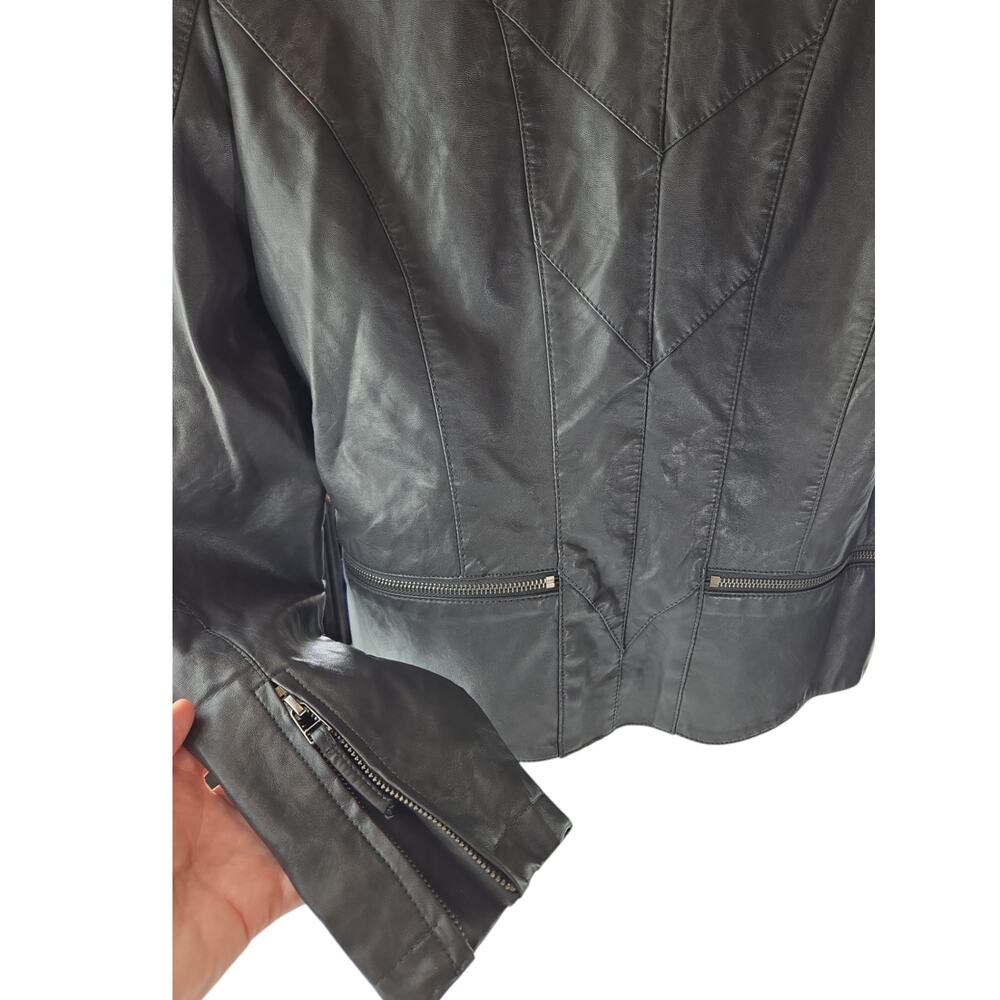 BlankNYC | Grey, Faux Leather, Moto Jacket | Size Medium - Picture 4 of 8